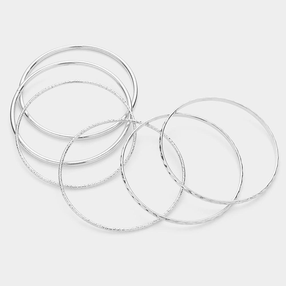 6PCS - Metal Bangle Bracelets - Jewelry Store by Erik Rayo