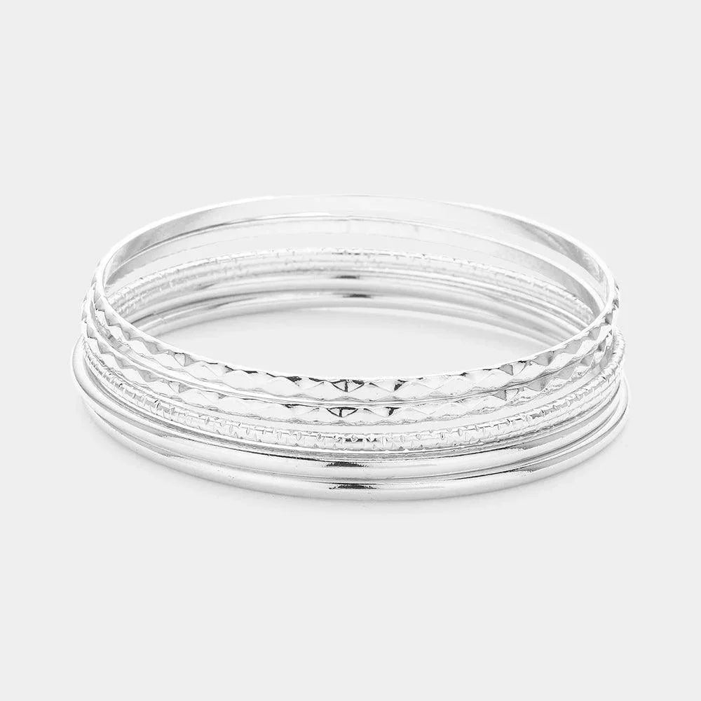 6PCS - Metal Bangle Bracelets - Jewelry Store by Erik Rayo
