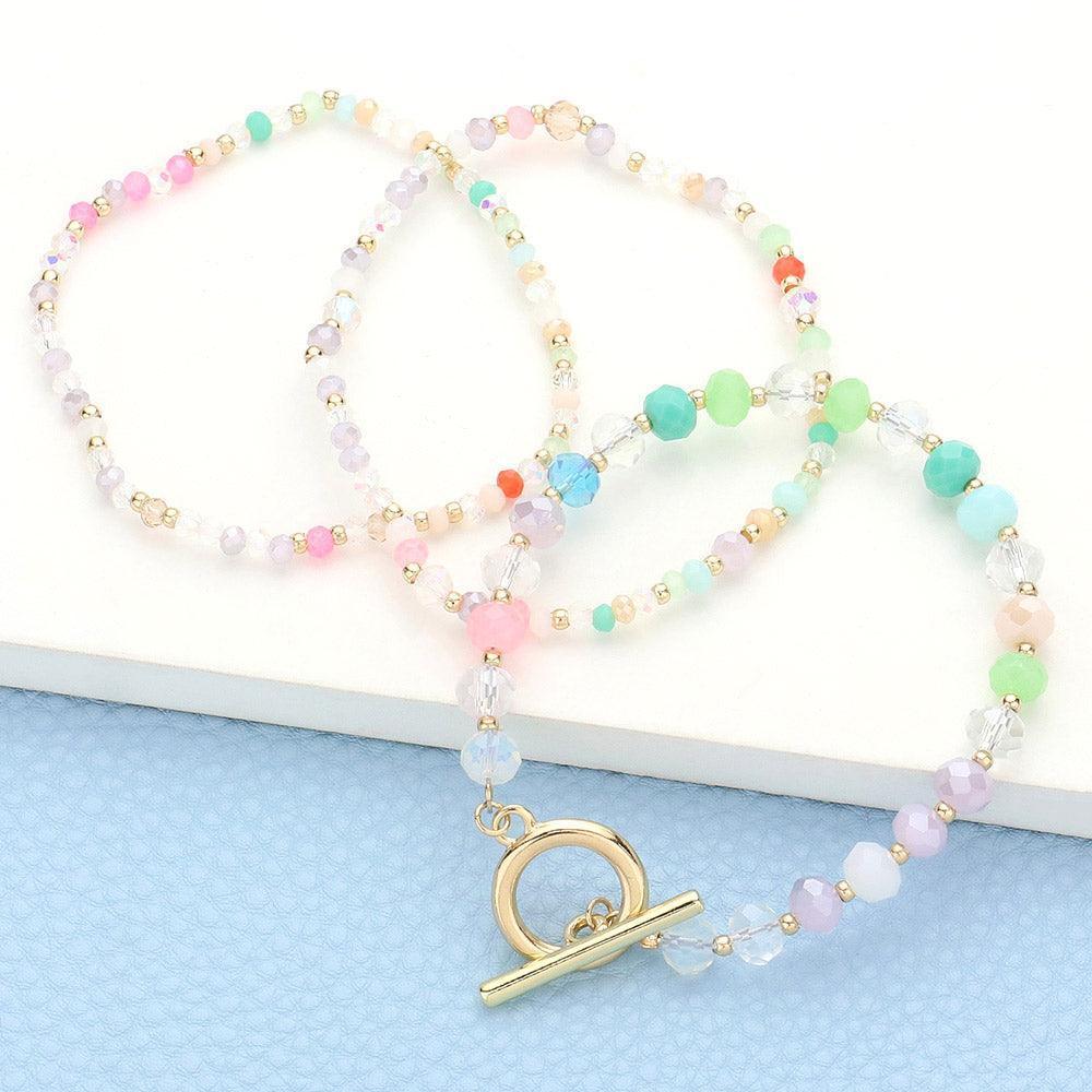 Clear 3PCS - Faceted Beaded Bracelets - Jewelry Store by Erik Rayo