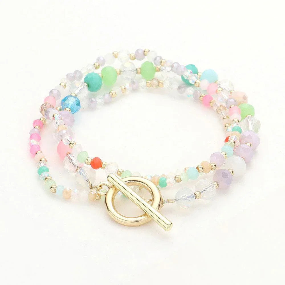 Clear 3PCS - Faceted Beaded Bracelets - Jewelry Store by Erik Rayo