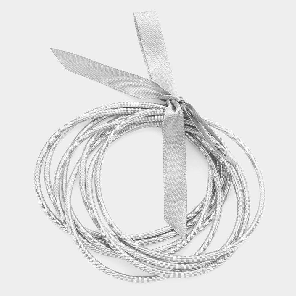 8PCS Layered Metal Spring Bracelets - Jewelry Store by Erik Rayo