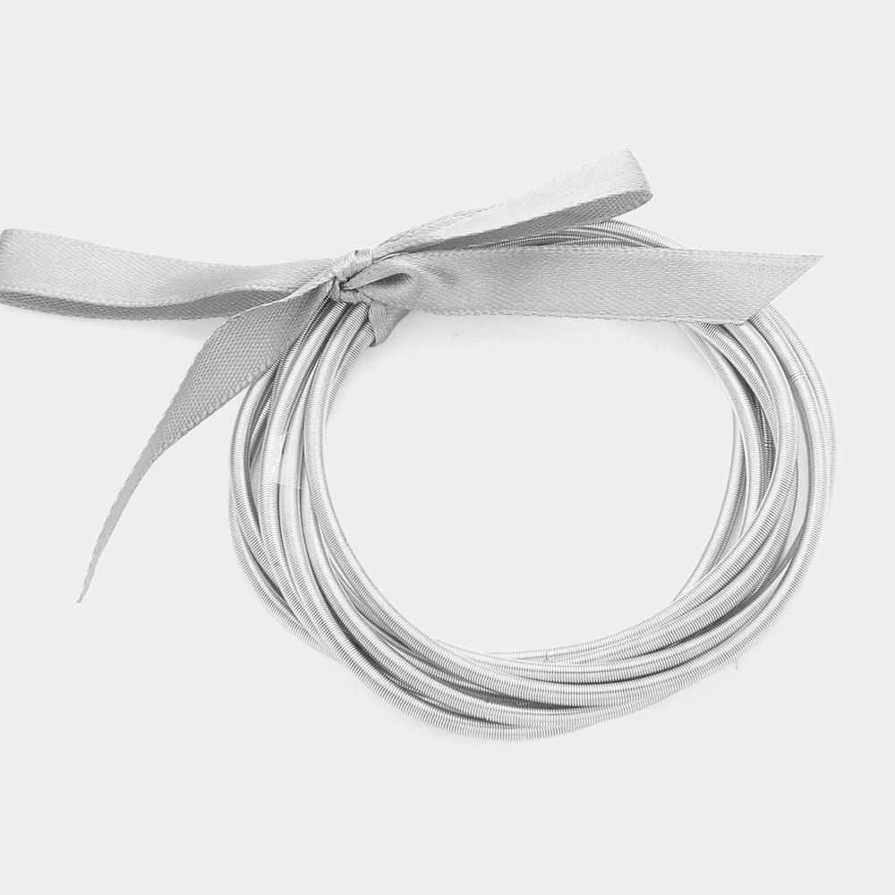8PCS Layered Metal Spring Bracelets - Jewelry Store by Erik Rayo