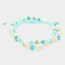 Load image into Gallery viewer, Blue 2PCS - Pearl Faceted Beaded Bracelets
