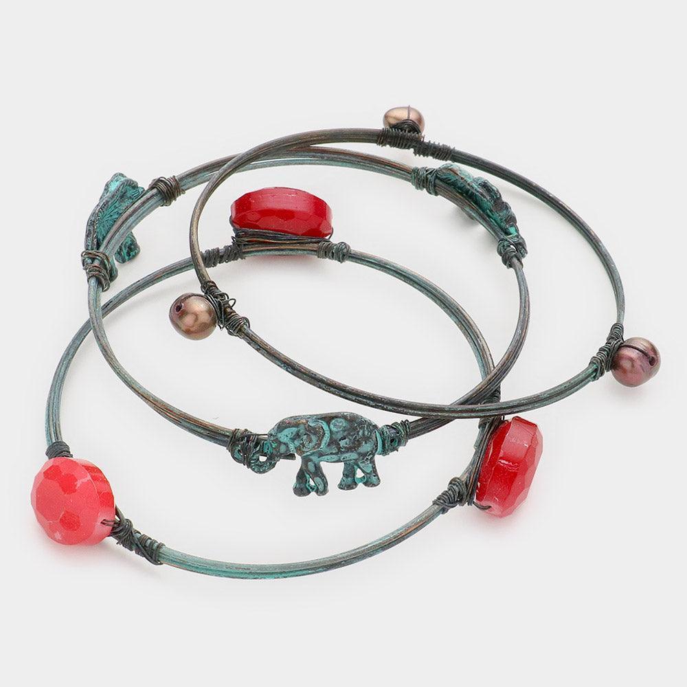 3PCS Vintage Elephant Bracelets - Jewelry Store by Erik Rayo