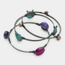 Load image into Gallery viewer, Purple 3PCS  Vintage Owl Bracelets
