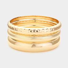 Load image into Gallery viewer, Gold 3PCS  Metal Multi Layered Bangle Bracelets
