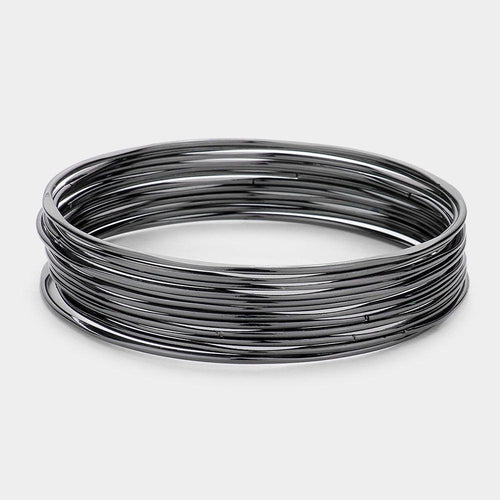 12PCS - Metal Stackable Bangle Bracelets - Jewelry Store by Erik Rayo