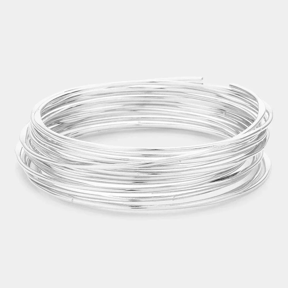 12PCS - Metal Stackable Bangle Bracelets - Jewelry Store by Erik Rayo