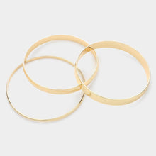 Load image into Gallery viewer, Gold 3PCS  Metal Multi Layered Bangle Bracelets
