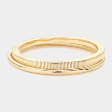 Load image into Gallery viewer, Gold 2PCS  Metal Double Layered Bangle Bracelets
