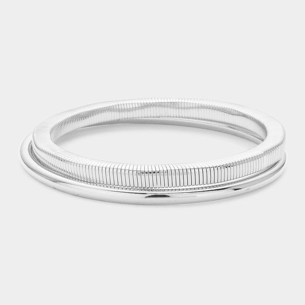 2PCS - Metal Double Layered Bangle Bracelets - Jewelry Store by Erik Rayo