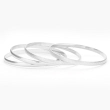 Load image into Gallery viewer, Silver 4PCS  Metal Bangle Bracelets
