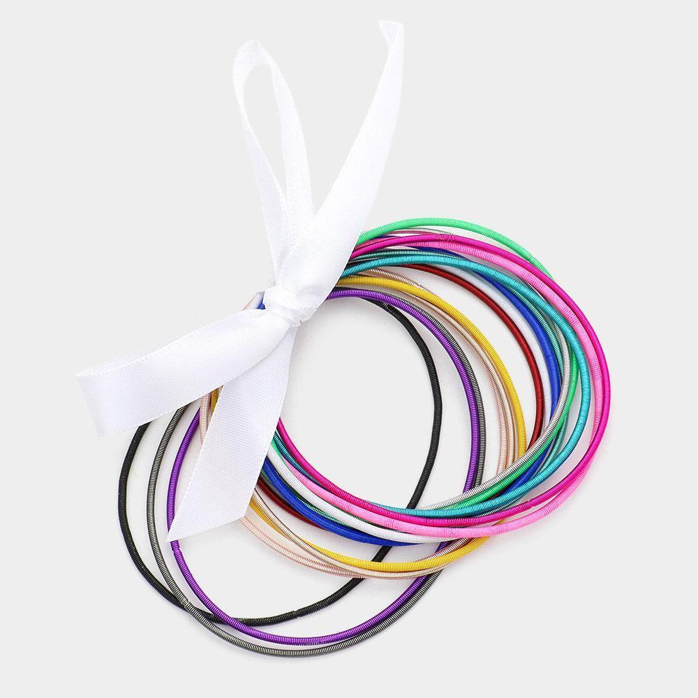 15PCS - Guitar String Stackable Stretch Bracelets - Jewelry Store by Erik Rayo