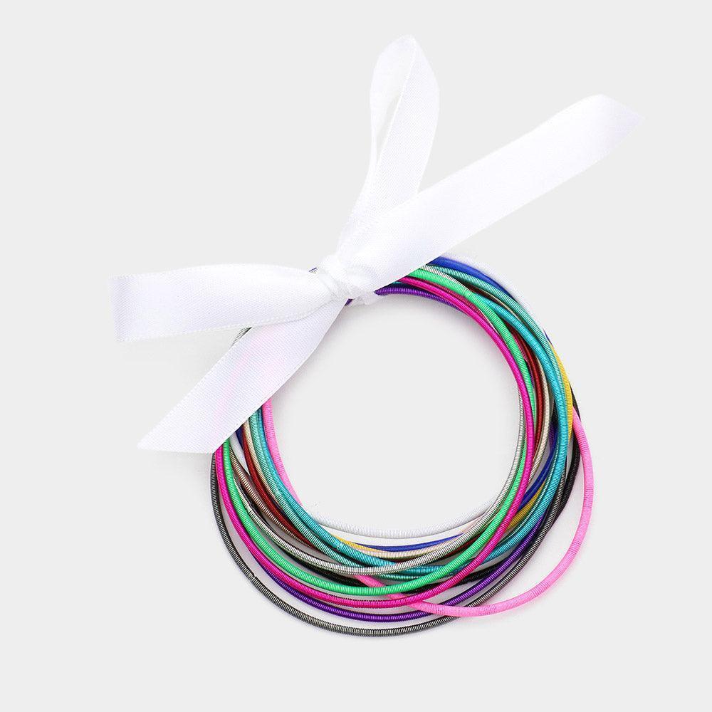 15PCS - Guitar String Stackable Stretch Bracelets - Jewelry Store by Erik Rayo