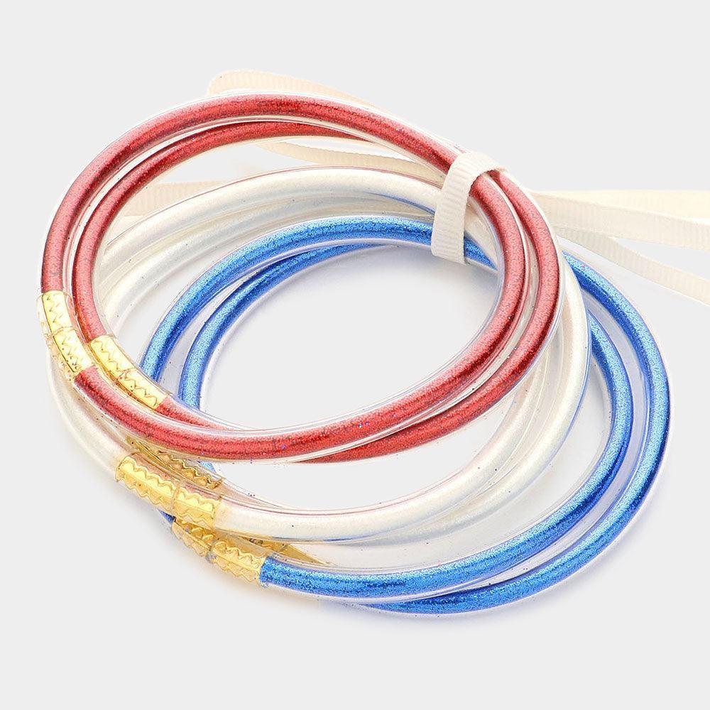 6PCS - Glitter Jelly Tube Bangle Bracelets - Jewelry Store by Erik Rayo