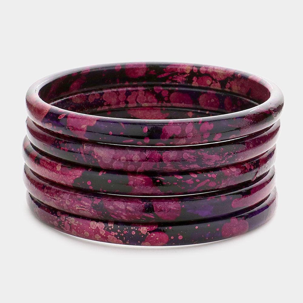Purple 5PCS Multi Layered Bracelets - Jewelry Store by Erik Rayo