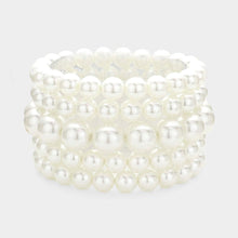 Load image into Gallery viewer, Cream 5PCS - Pearl Stretch Bracelets
