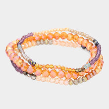 Load image into Gallery viewer, Brown 3PCS - Faceted Beads Multi Layered Bracelets
