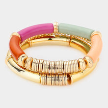 Load image into Gallery viewer, Resin Heishi Beaded Stretch Multi Layered Bracelets
