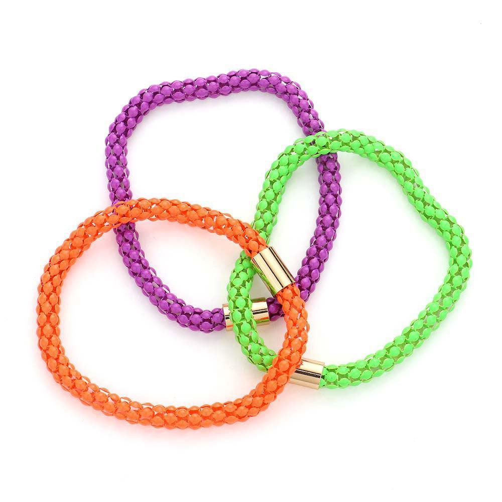 3PCS - Halloween Colored Metal Bracelets - Jewelry Store by Erik Rayo