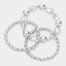 Load image into Gallery viewer, 3PCS - Metal Ball Stretch Multi Layered Bracelets
