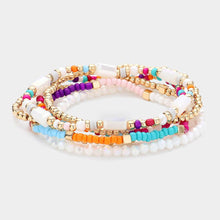 Load image into Gallery viewer, 6PCS - Multi Beaded Stretch Layered Bracelets
