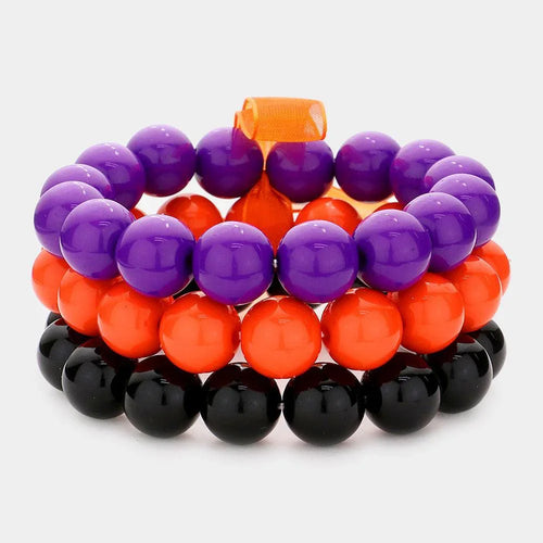 3PCS - Halloween Beaded Stretch Bracelets - Jewelry Store by Erik Rayo