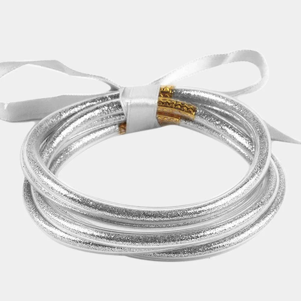 5PCS - Glitter Jelly Tube Bangle Bracelets - Jewelry Store by Erik Rayo