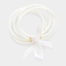 Load image into Gallery viewer, White 5PCS - Glitter Jelly Tube Bangle Bracelets
