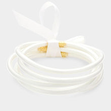 Load image into Gallery viewer, White 5PCS - Glitter Jelly Tube Bangle Bracelets
