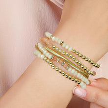 Load image into Gallery viewer, Pink 5PCS - Multi Beads Stretch Snake Chain Multi Layered Bracelets
