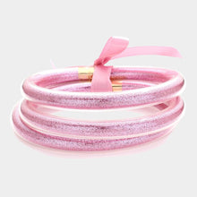 Load image into Gallery viewer, Pink 3PCS - Glitter Jelly Tube Bangle Bracelet
