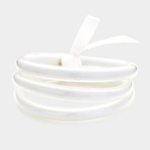 Load image into Gallery viewer, White 3PCS - Glitter Jelly Tube Bangle Bracelet
