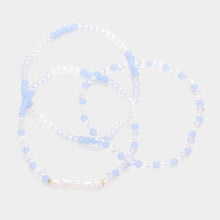 Load image into Gallery viewer, Blue 3PCS - Pearl Faceted Beaded Stretch Bracelets
