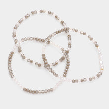 Load image into Gallery viewer, 3PCS - Pearl Faceted Beaded Stretch Bracelets
