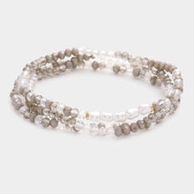 Load image into Gallery viewer, 3PCS - Pearl Faceted Beaded Stretch Bracelets
