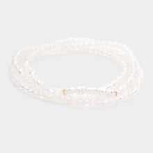 Load image into Gallery viewer, White 3PCS - Pearl Faceted Beaded Stretch Bracelets
