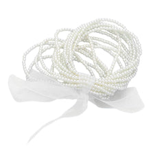 Load image into Gallery viewer, Cream 15PCS - Pearl Beaded Stretch Multi Layered Bracelets
