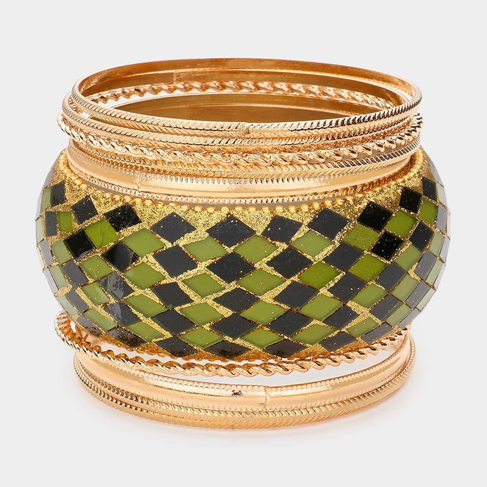 Blue 11PCS - Multi Layered Bangle Bracelets - Jewelry Store by Erik Rayo