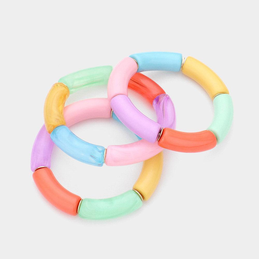 3PCS Resin Stretch Bracelets - Jewelry Store by Erik Rayo
