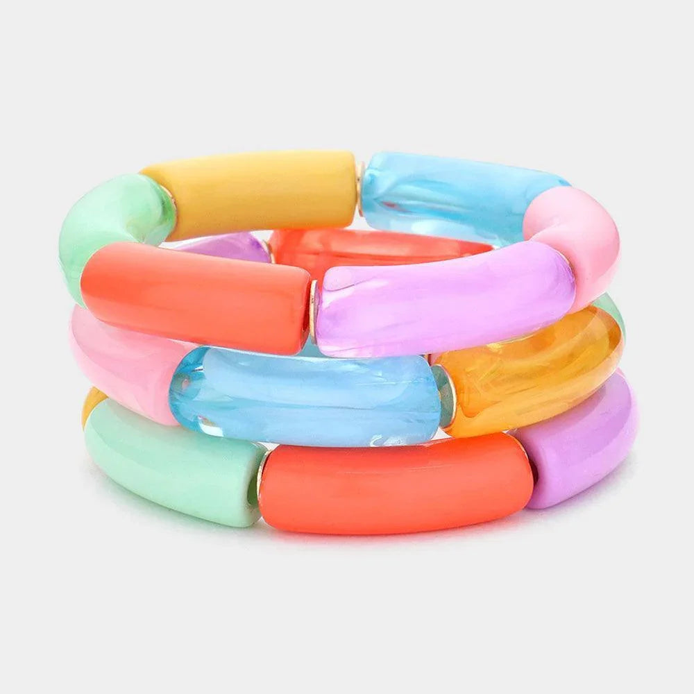 3PCS Resin Stretch Bracelets - Jewelry Store by Erik Rayo