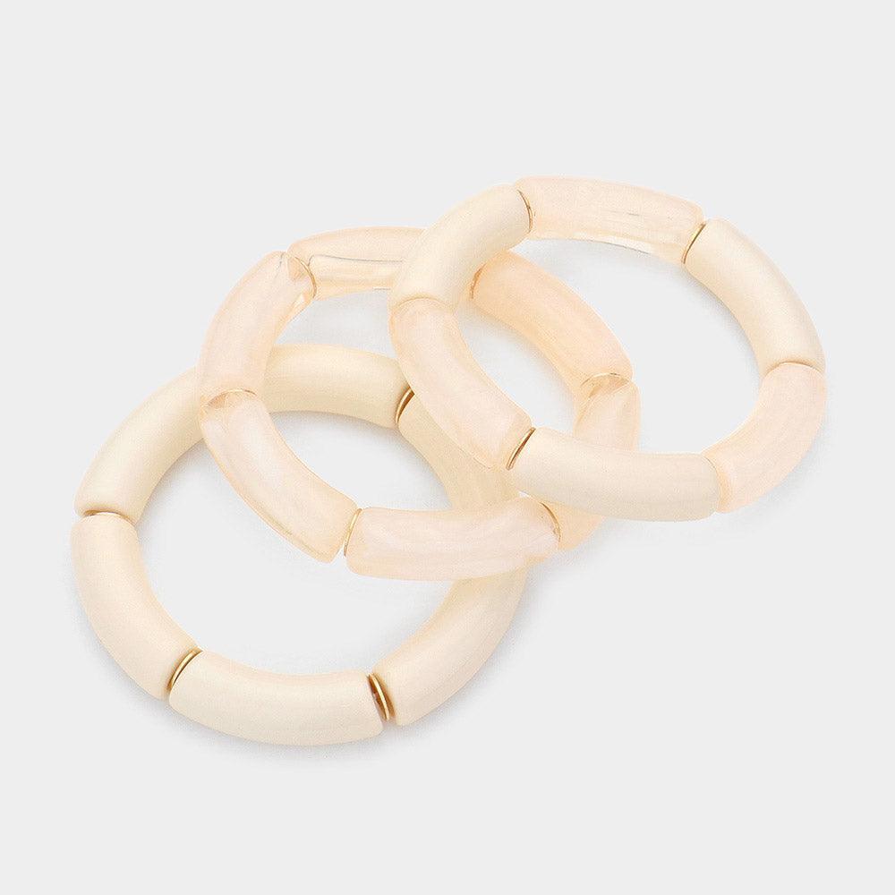 3PCS Resin Stretch Bracelets - Jewelry Store by Erik Rayo