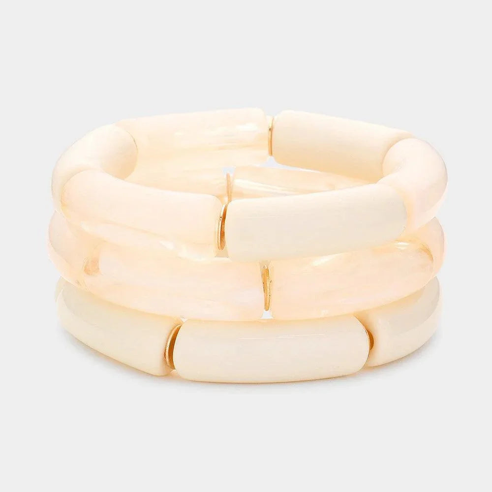 3PCS Resin Stretch Bracelets - Jewelry Store by Erik Rayo
