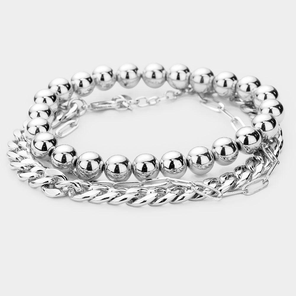 2PCS Metal Ball Chain Stretch Bracelets - Jewelry Store by Erik Rayo