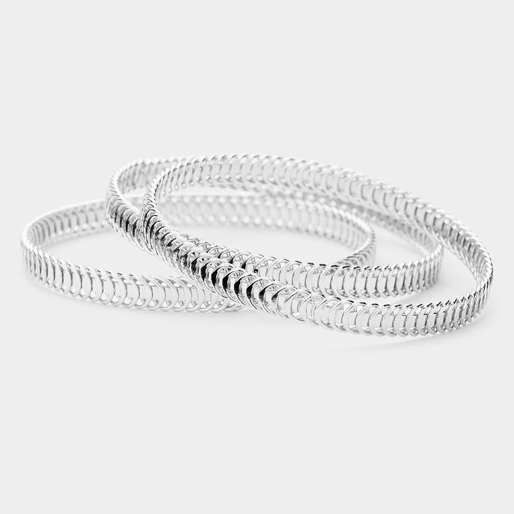 3PCS Abstract Metal Bangle Bracelets - Jewelry Store by Erik Rayo