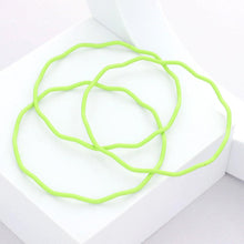 Load image into Gallery viewer, Green 3PCS - Zigzag Chevron Wavy Bangle Bracelets
