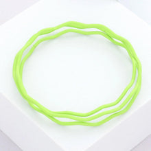 Load image into Gallery viewer, Green 3PCS - Zigzag Chevron Wavy Bangle Bracelets
