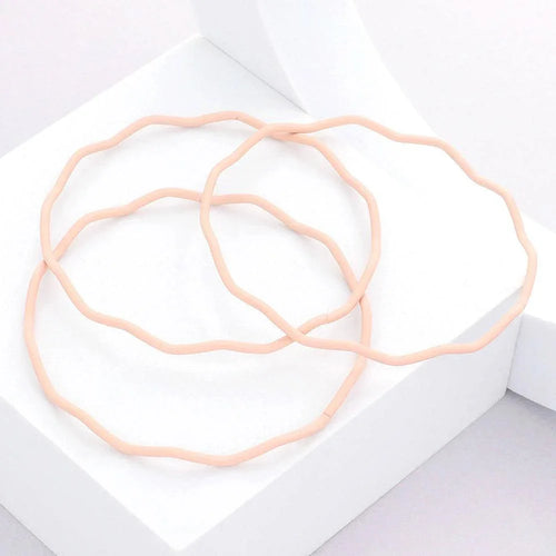 3PCS - Zigzag Chevron Wavy Bangle Bracelets - Jewelry Store by Erik Rayo