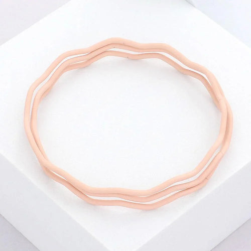 3PCS - Zigzag Chevron Wavy Bangle Bracelets - Jewelry Store by Erik Rayo