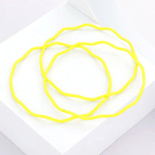 Load image into Gallery viewer, Yellow 3PCS - Zigzag Chevron Wavy Bangle Bracelets
